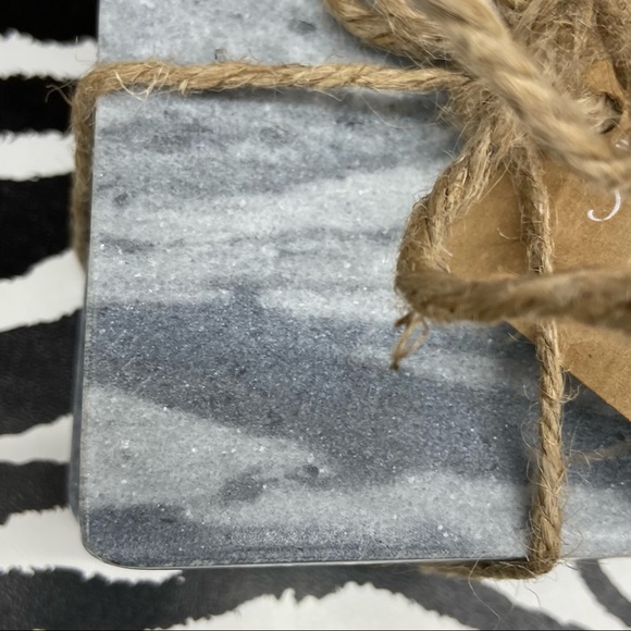 Genuine Marble Coasters Set of 4 Holiday Table Decor - Picture 11 of 14